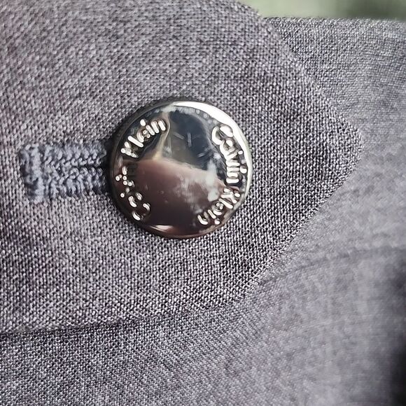 Calvin Klein NWT Modern Fit Charcoal Gray Trouser Dress Pants, 10 - Picture 4 of 11